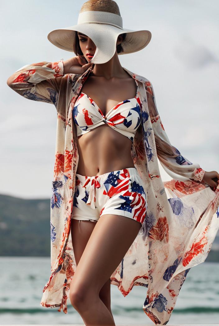 3 pieces sexy print bikini women high waist swimsuit cover up swimwear female lady bathing suit swimming summer beachwear 133894