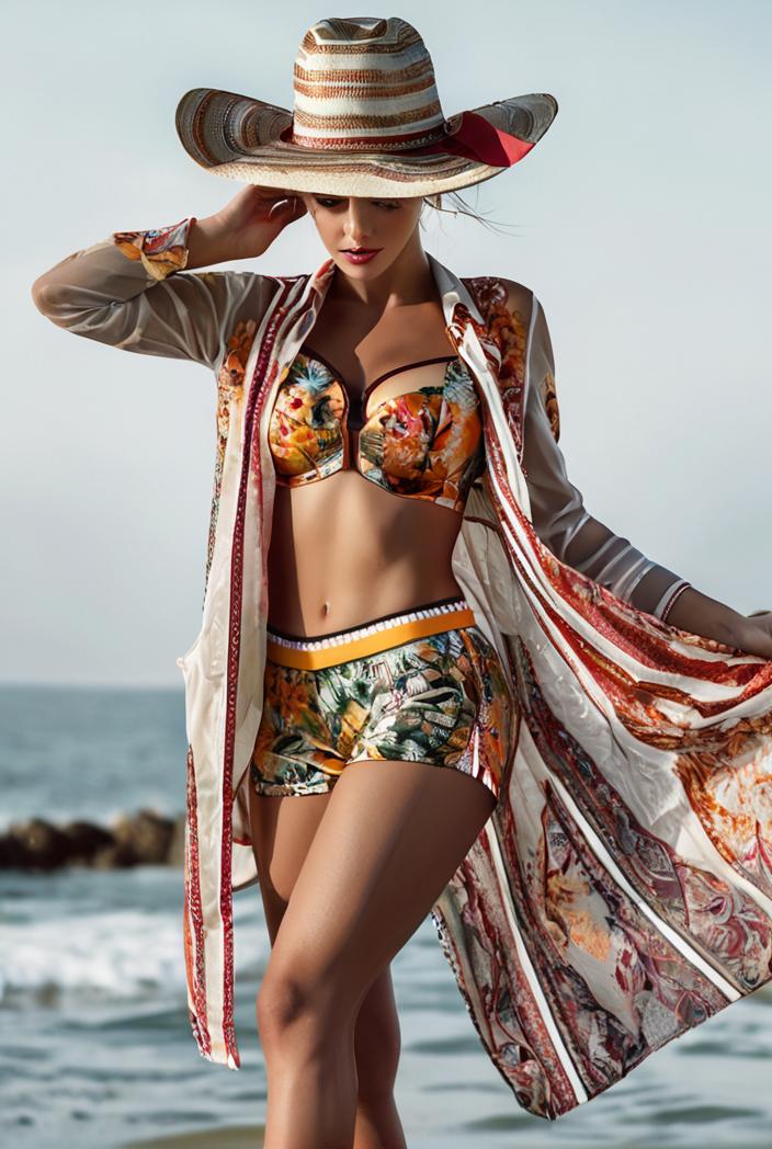 3 pieces sexy print bikini women high waist swimsuit cover up swimwear female lady bathing suit swimming summer beachwear 133896