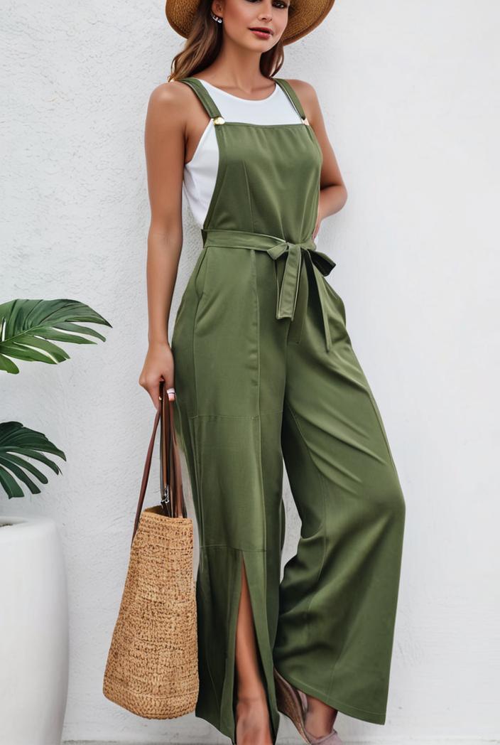 boho sleeveless long jumpsuit with pockets women s casual baggy overall 135917