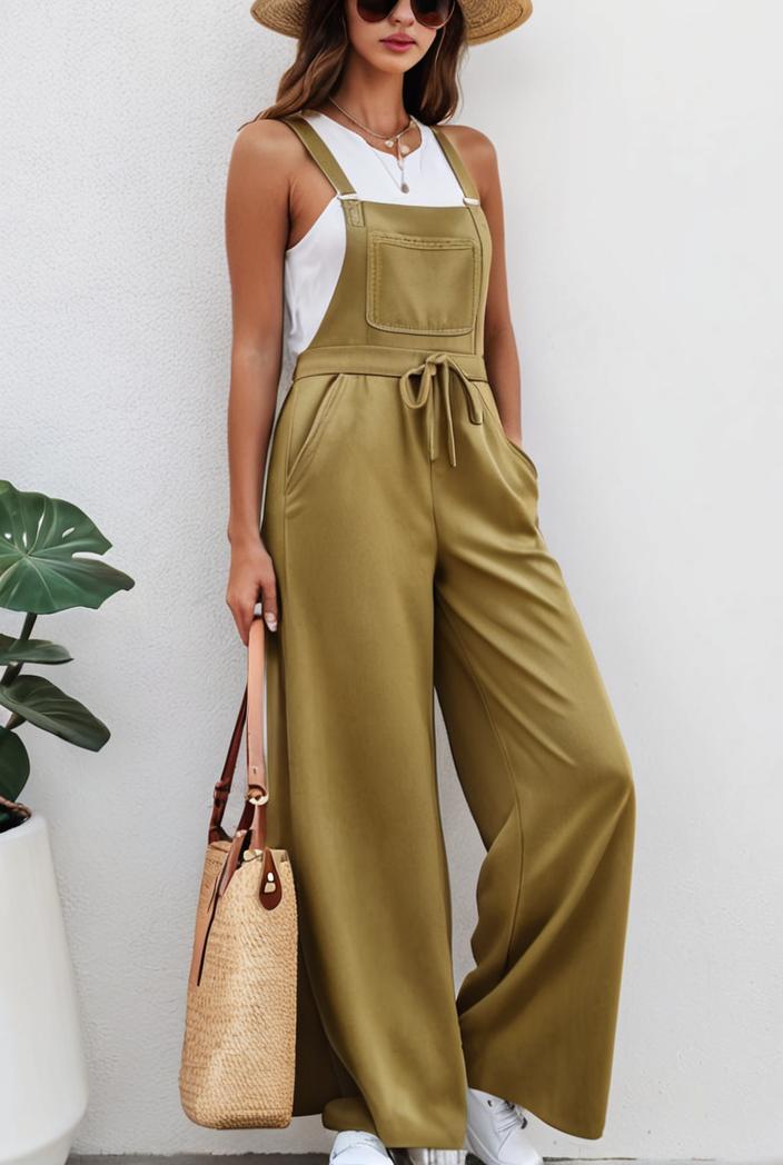boho sleeveless long jumpsuit with pockets women s casual baggy overall 135921