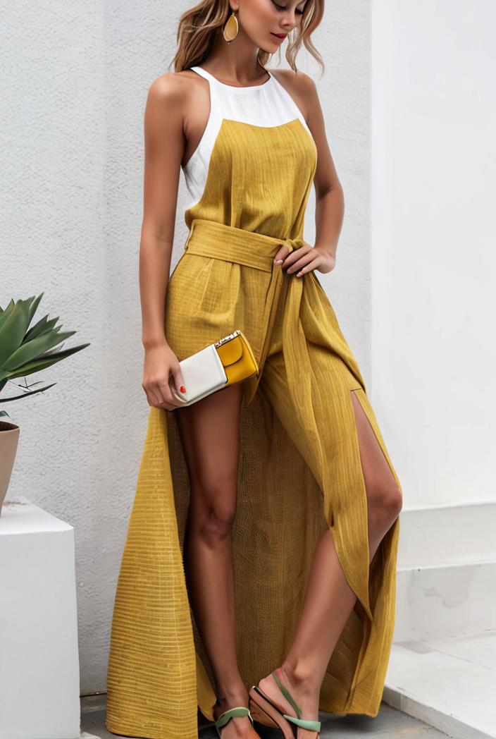 boho sleeveless long jumpsuit with pockets women s casual baggy overall 135922