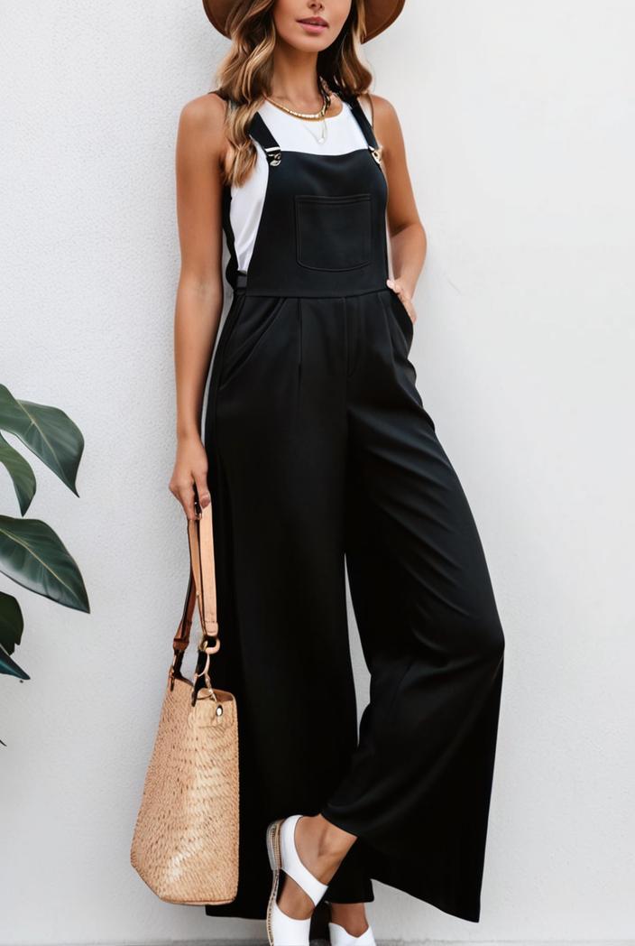boho sleeveless long jumpsuit with pockets women s casual baggy overall 135929