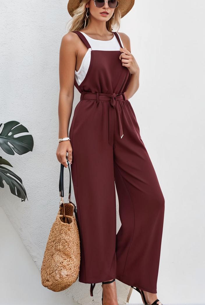 boho sleeveless long jumpsuit with pockets women s casual baggy overall 135934
