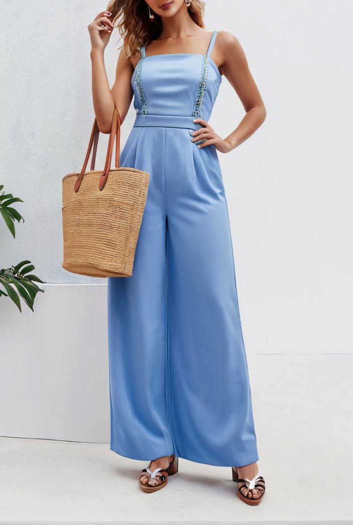 boho sleeveless long jumpsuit with pockets women s casual baggy overall 135954