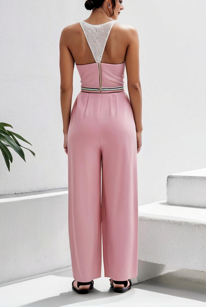 boho sleeveless long jumpsuit with pockets women s casual baggy overall 135961