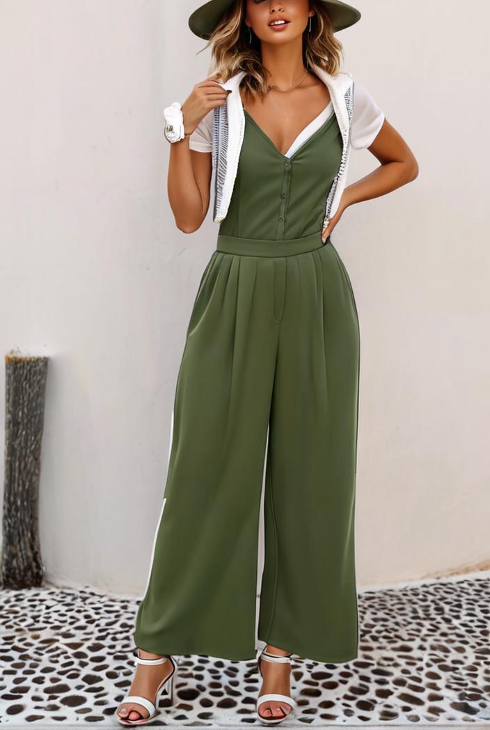 boho sleeveless long jumpsuit with pockets women s casual baggy overall 135977