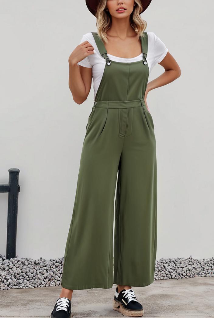 boho sleeveless long jumpsuit with pockets women s casual baggy overall 135981