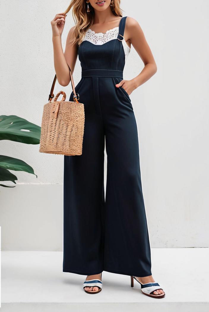 boho sleeveless long jumpsuit with pockets women s casual baggy overall 135999