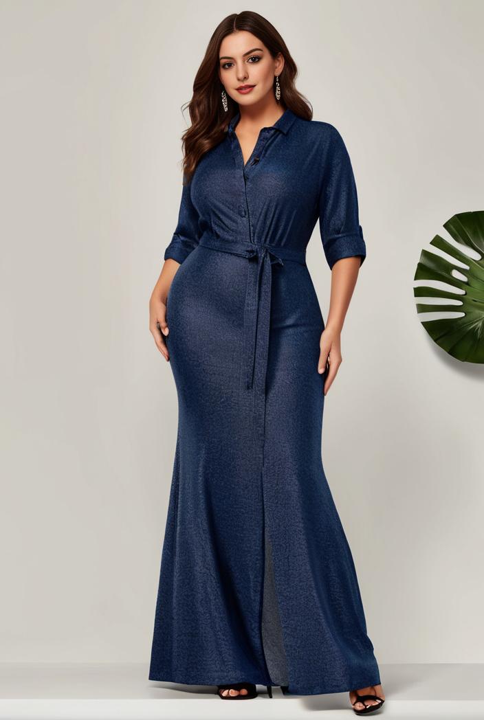 3 4 sleeve bodycon plunging back sequin evening dress 140558