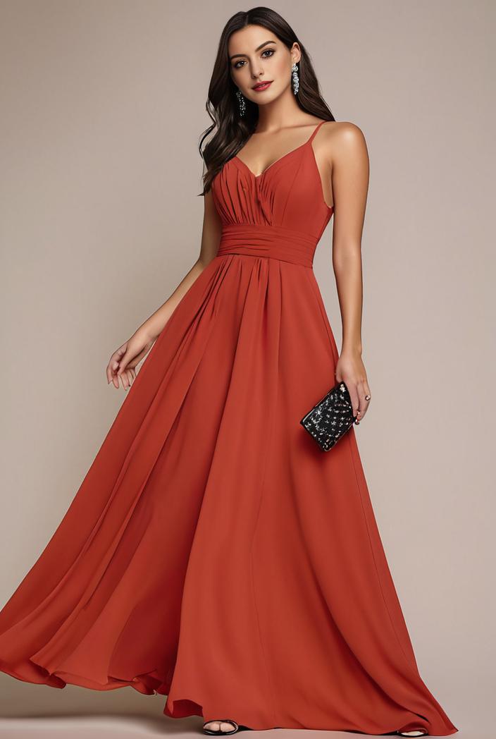 convertible chiffon lace open back spaghetti straps bridesmaid dress 100985