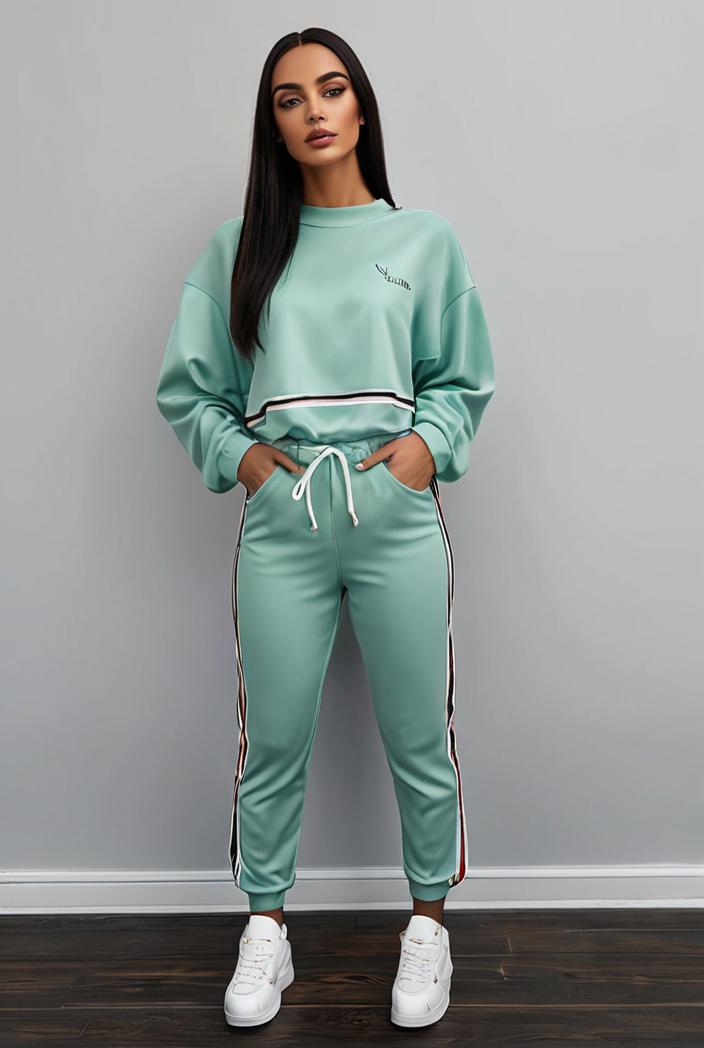 casual drawstring pants and hoodie combo set for women 137522