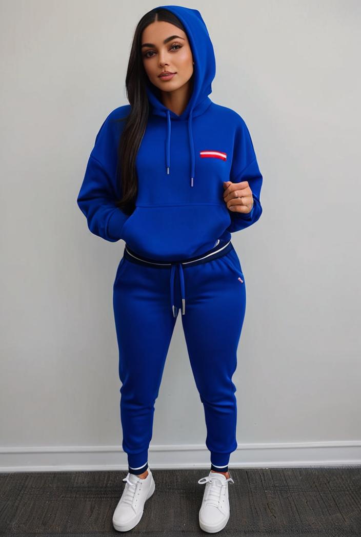 casual drawstring pants and hoodie combo set for women 137527