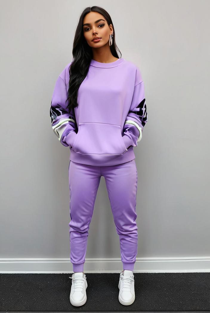 casual drawstring pants and hoodie combo set for women 137547