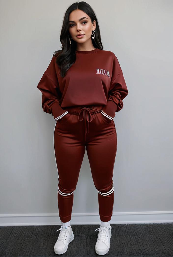 casual drawstring pants and hoodie combo set for women 137551