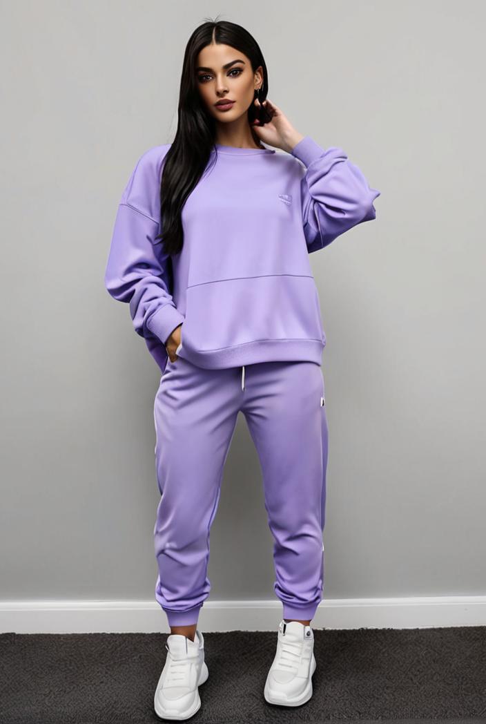 casual drawstring pants and hoodie combo set for women 137569