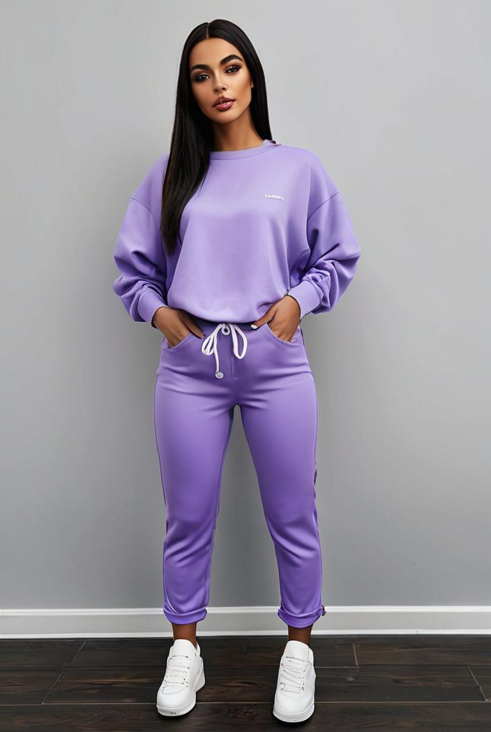 casual drawstring pants and hoodie combo set for women 137570