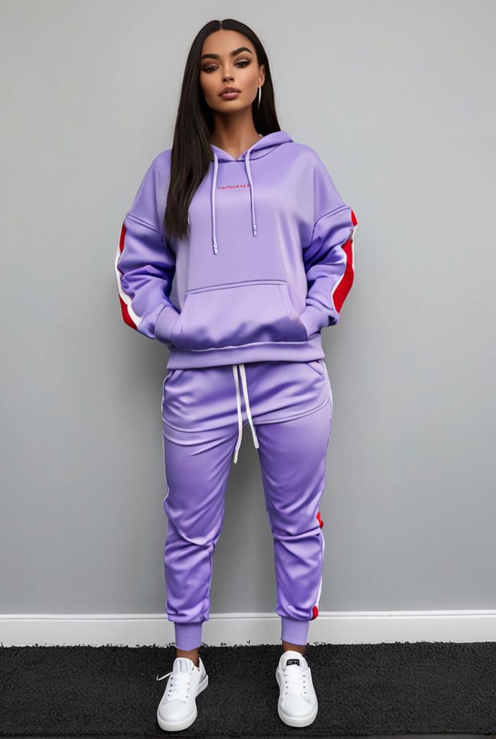 casual drawstring pants and hoodie combo set for women 137573