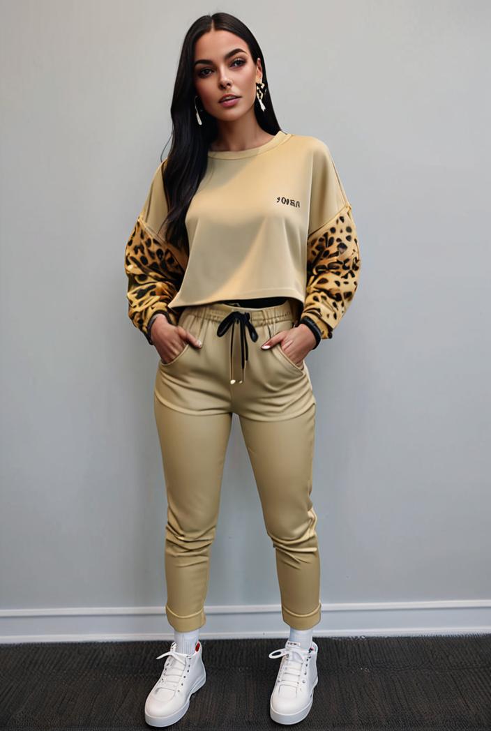 casual drawstring pants and hoodie combo set for women 137575