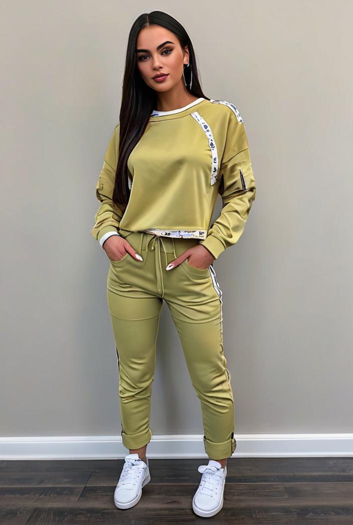 casual drawstring pants and hoodie combo set for women 137576