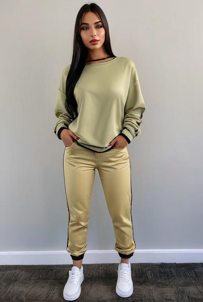 casual drawstring pants and hoodie combo set for women 137580