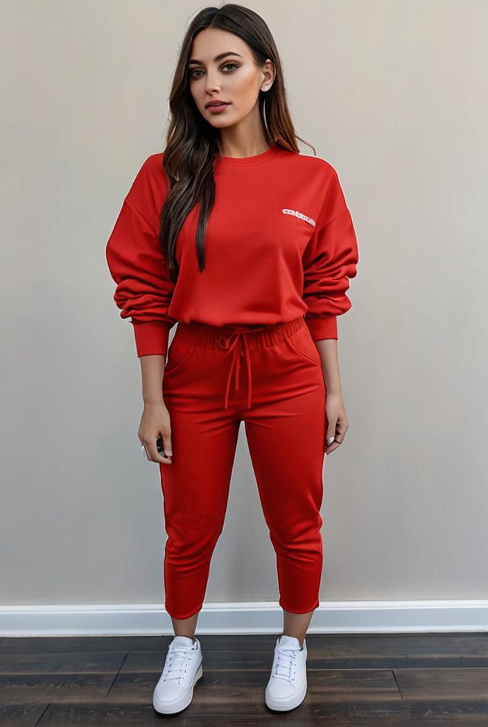 casual drawstring pants and hoodie combo set for women 137584