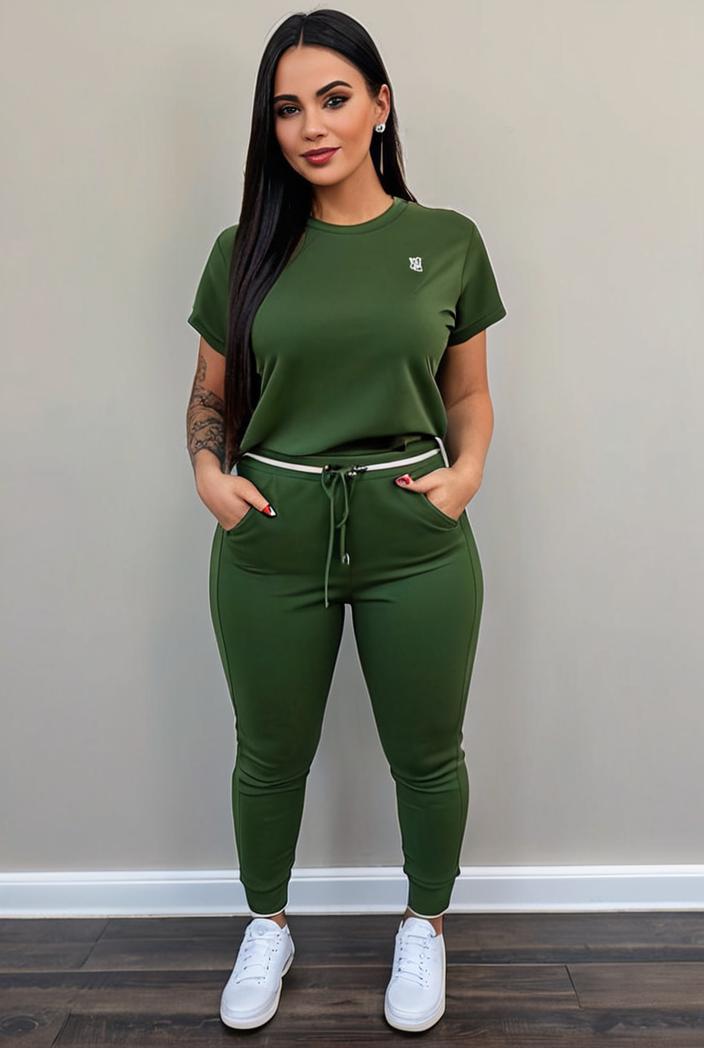 casual drawstring pants and hoodie combo set for women 137592