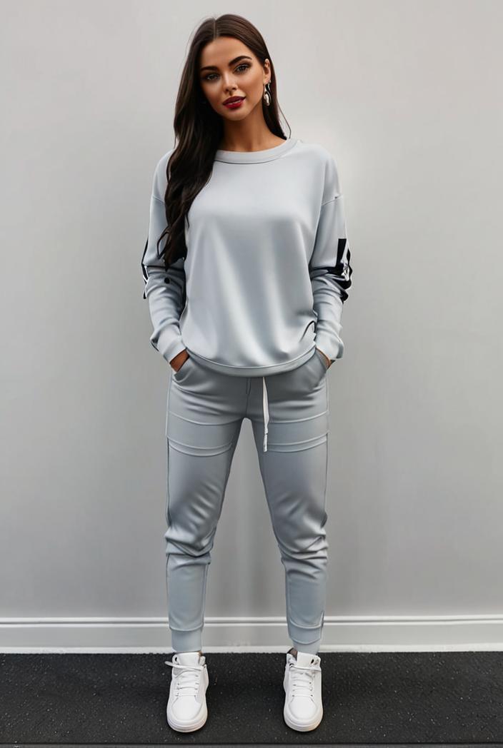 casual drawstring pants and hoodie combo set for women 137603