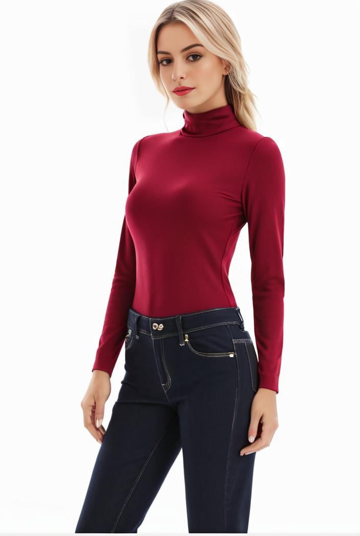 3 sets of turtleneck tees comfy long sleeve shirt perfect for spring autumn women s apparel 138281