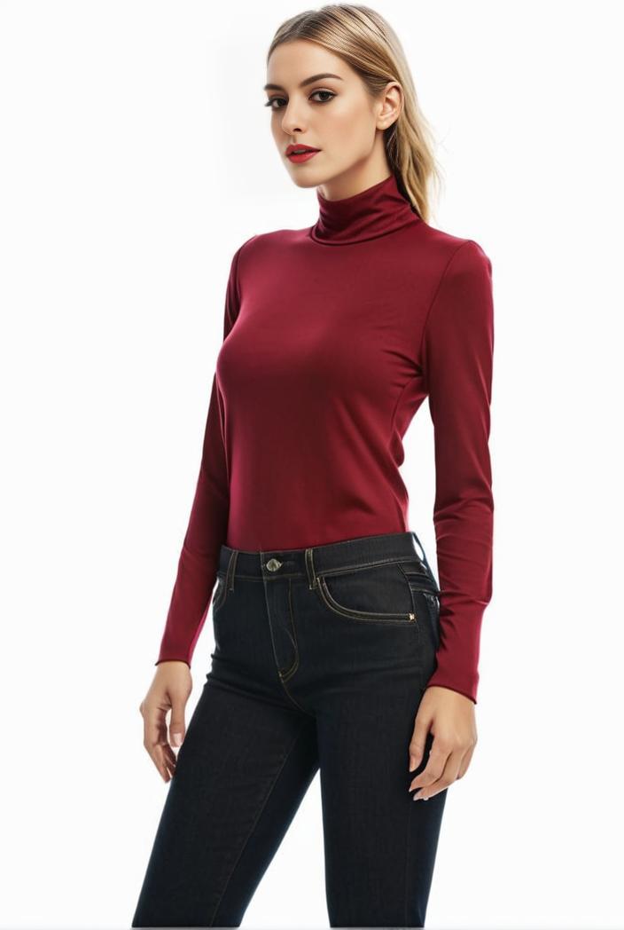 3 sets of turtleneck tees comfy long sleeve shirt perfect for spring autumn women s apparel 138282