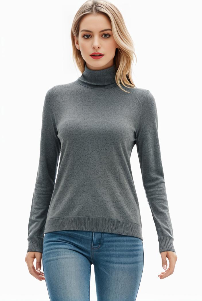 3 sets of turtleneck tees comfy long sleeve shirt perfect for spring autumn women s apparel 138290