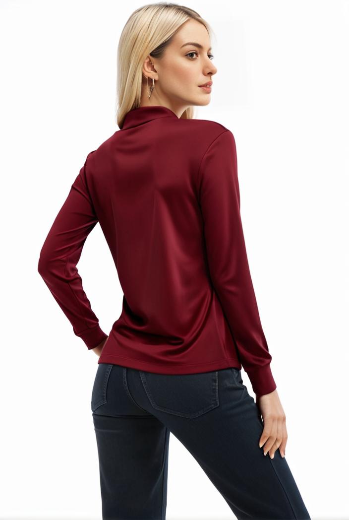 3 sets of turtleneck tees comfy long sleeve shirt perfect for spring autumn women s apparel 138294