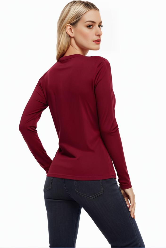 3 sets of turtleneck tees comfy long sleeve shirt perfect for spring autumn women s apparel 138296