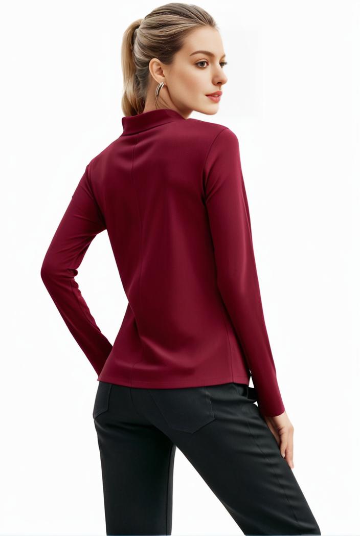 3 sets of turtleneck tees comfy long sleeve shirt perfect for spring autumn women s apparel 138300