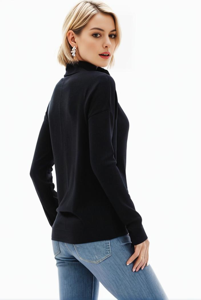3 sets of turtleneck tees comfy long sleeve shirt perfect for spring autumn women s apparel 138303
