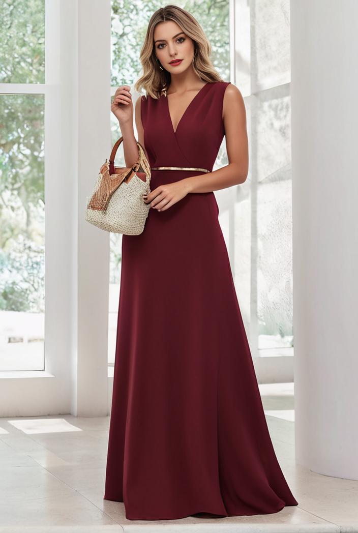 flowy chiffon one shoulder with three straps bridesmaid dress 105492