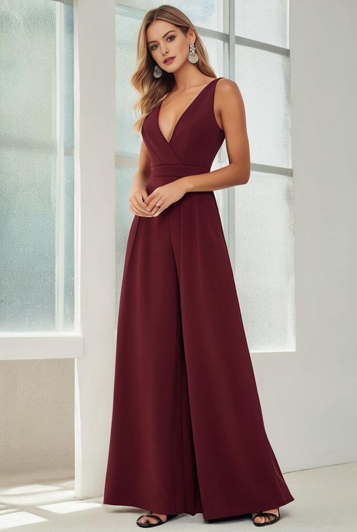 flowy chiffon one shoulder with three straps bridesmaid dress 105494