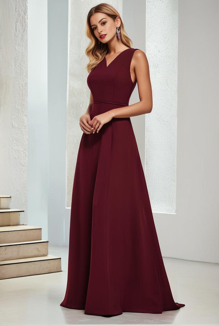 flowy chiffon one shoulder with three straps bridesmaid dress 105495