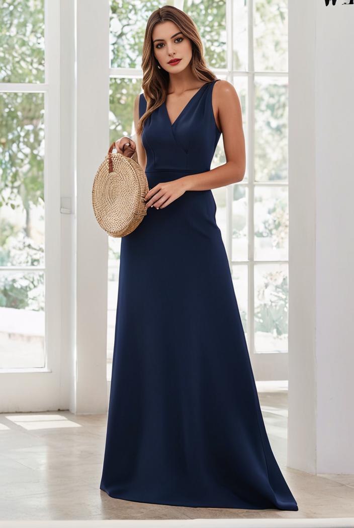 flowy chiffon one shoulder with three straps bridesmaid dress 105516