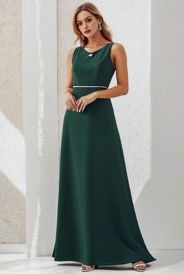 flowy chiffon one shoulder with three straps bridesmaid dress 105536