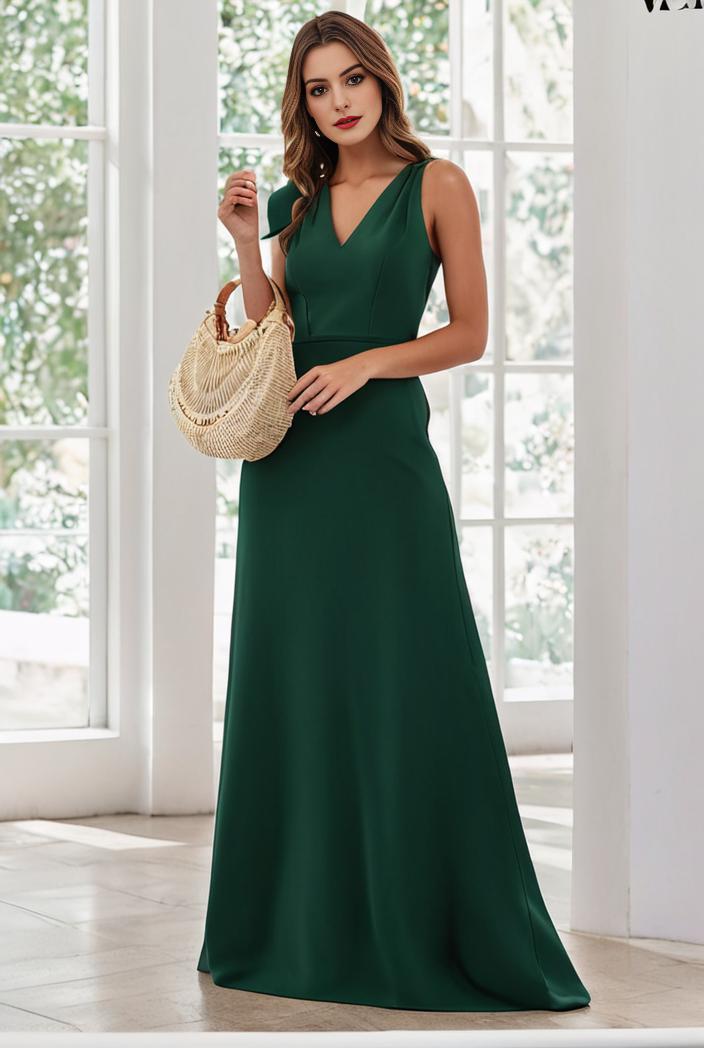 flowy chiffon one shoulder with three straps bridesmaid dress 105540