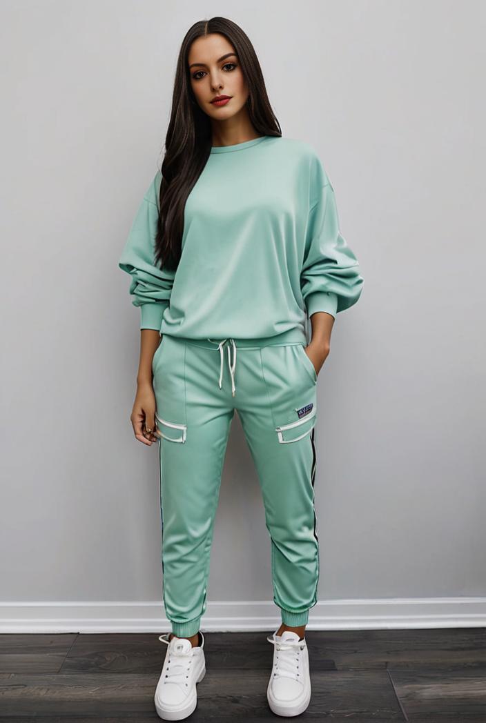 casual drawstring pants and hoodie combo set for women 141733