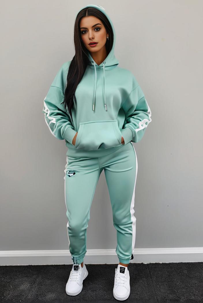 casual drawstring pants and hoodie combo set for women 141734