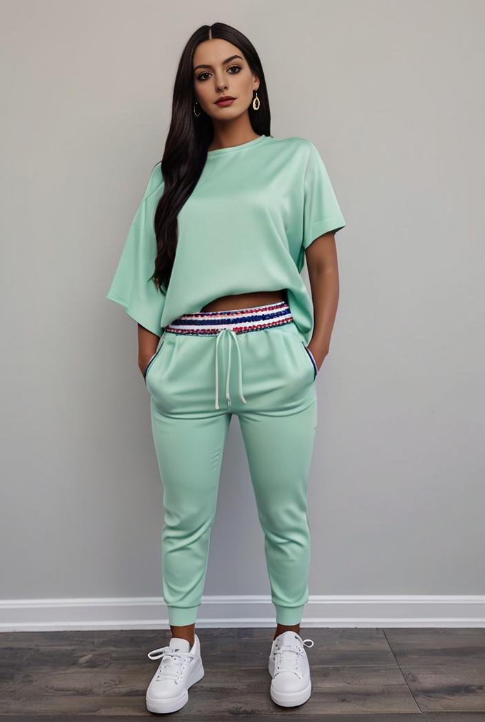 casual drawstring pants and hoodie combo set for women 141735