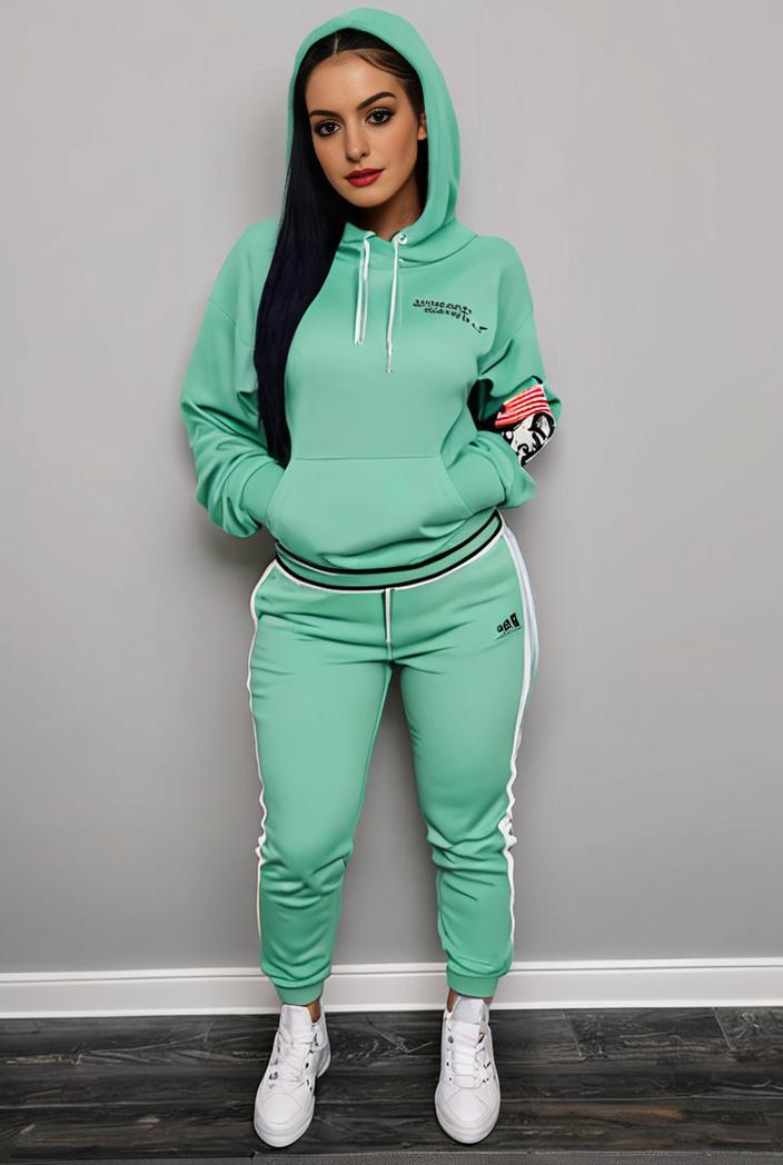 casual drawstring pants and hoodie combo set for women 141737