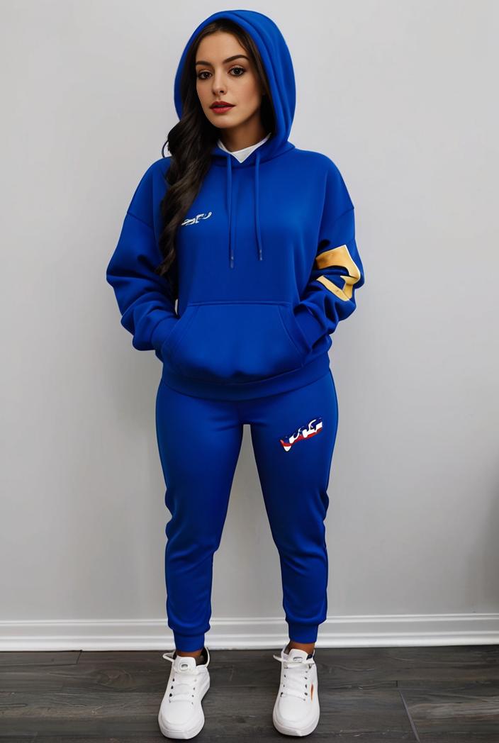 casual drawstring pants and hoodie combo set for women 141741