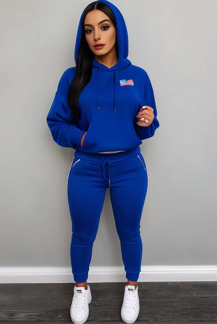 casual drawstring pants and hoodie combo set for women 141744