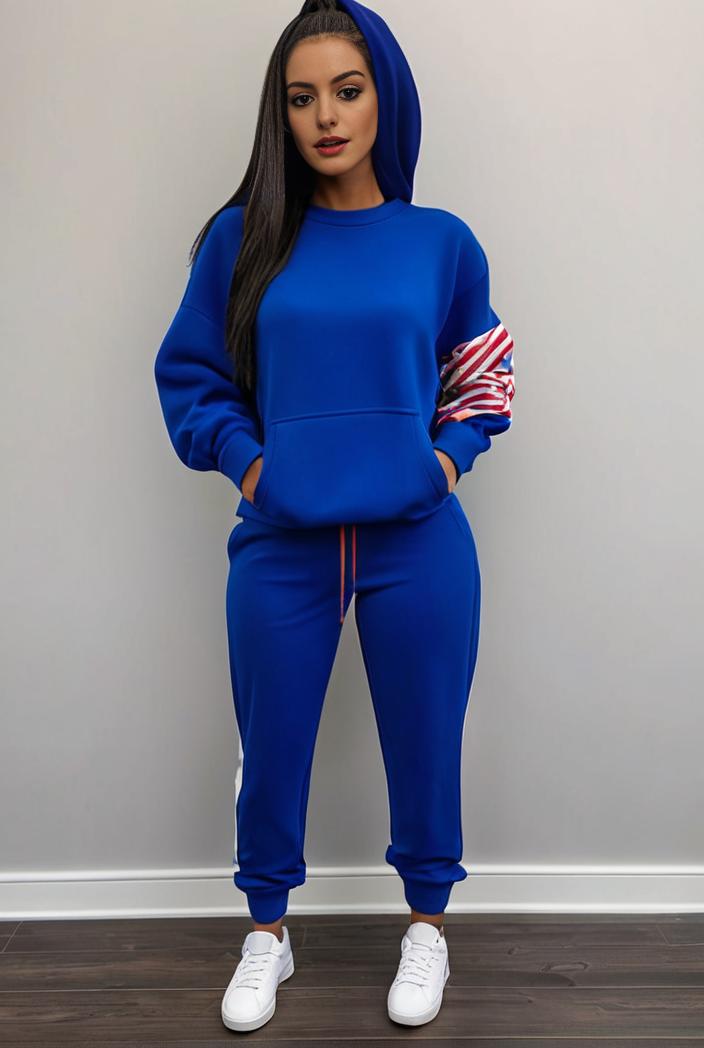casual drawstring pants and hoodie combo set for women 141746