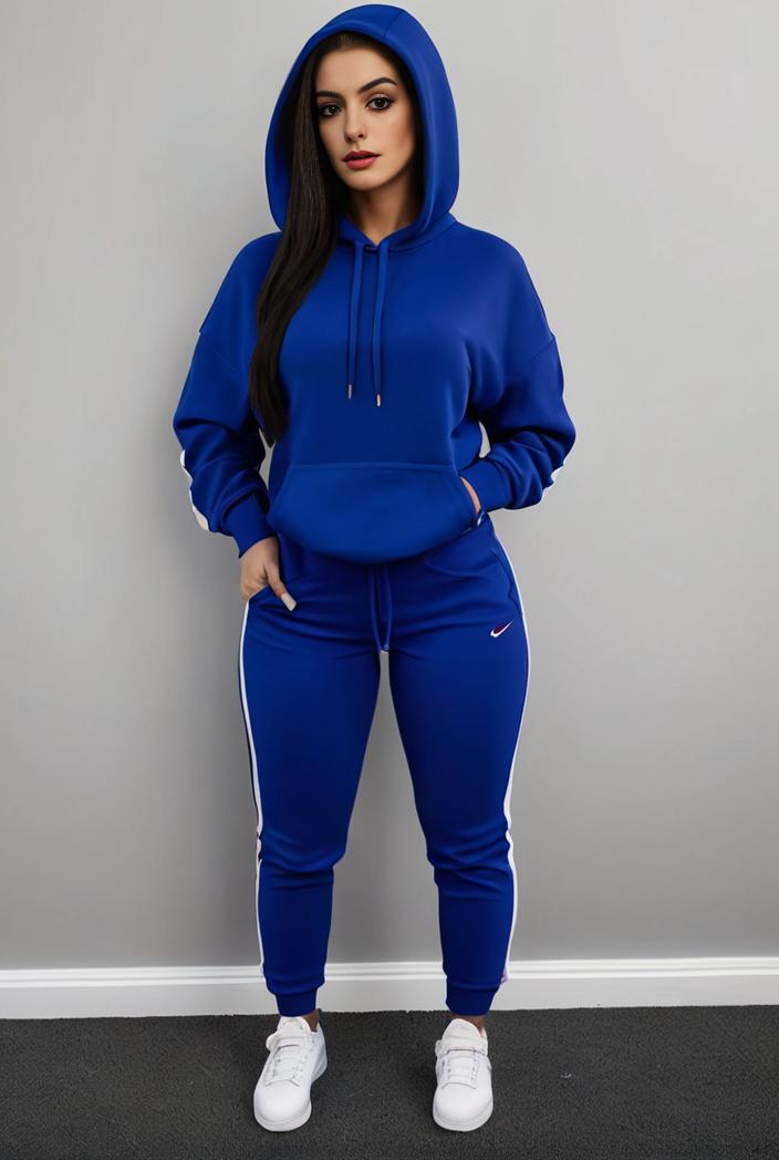 casual drawstring pants and hoodie combo set for women 141747