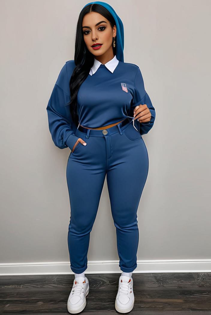 casual drawstring pants and hoodie combo set for women 141753