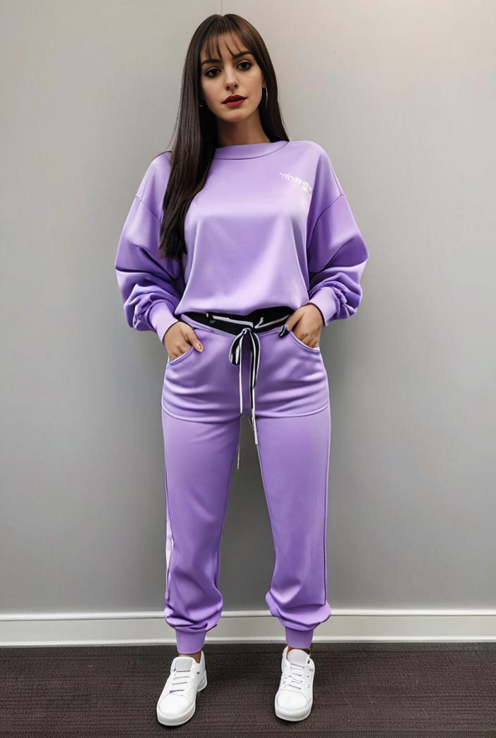 casual drawstring pants and hoodie combo set for women 141762